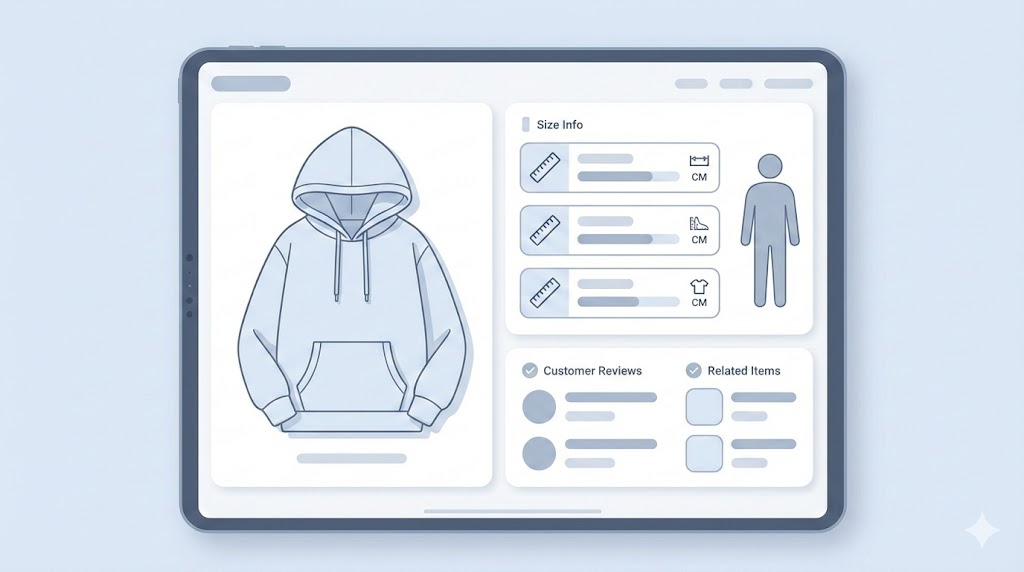 日本向けEC商品ページにおける分かりやすいサイズ情報と多重表記の例