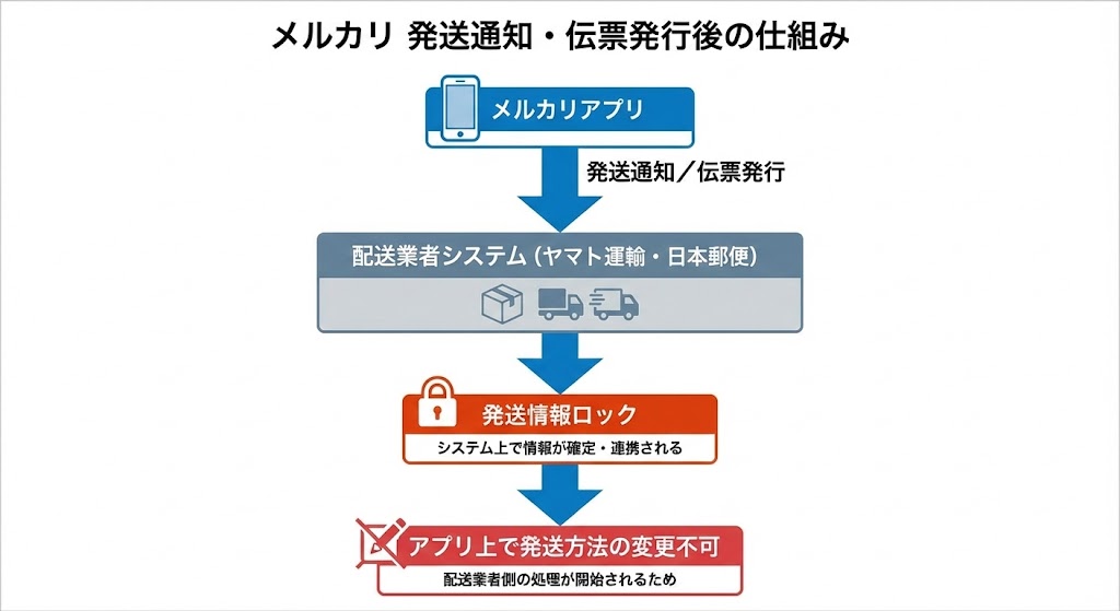 メルカリ発送方法の変更ができない理由と解決手順【らくらく・ゆうゆう