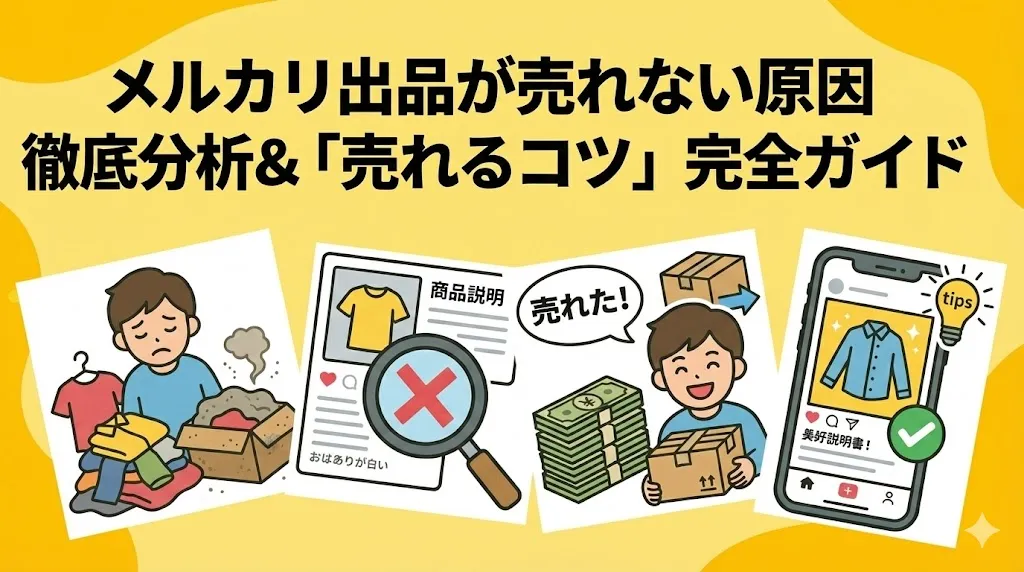 メルカリ出品が売れない原因徹底分析＆「売れるコツ」完全ガイド