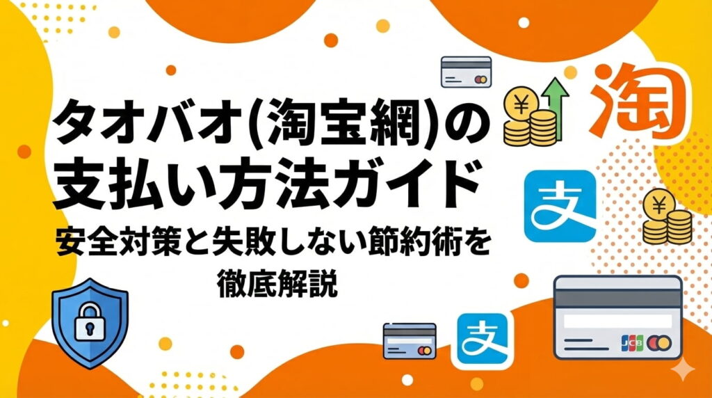 タオバオ(淘宝網)の支払い方法ガイド｜安全対策と失敗しない節約術を徹底解説