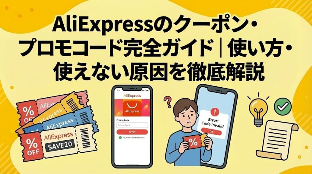 AliExpressのクーポン・プロモコード完全ガイド|使い方・使えない原因を徹底解説