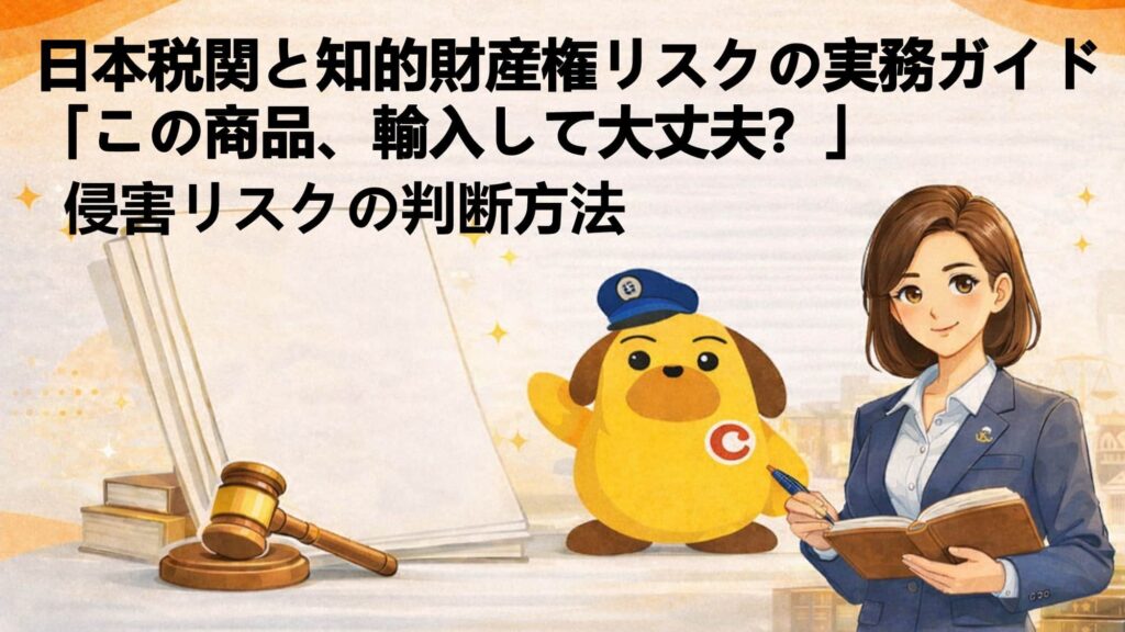 中国輸入必読|日本税関と知的財産権リスクの実務ガイド「この商品、輸入して大丈夫?」侵害リスクの判断方法