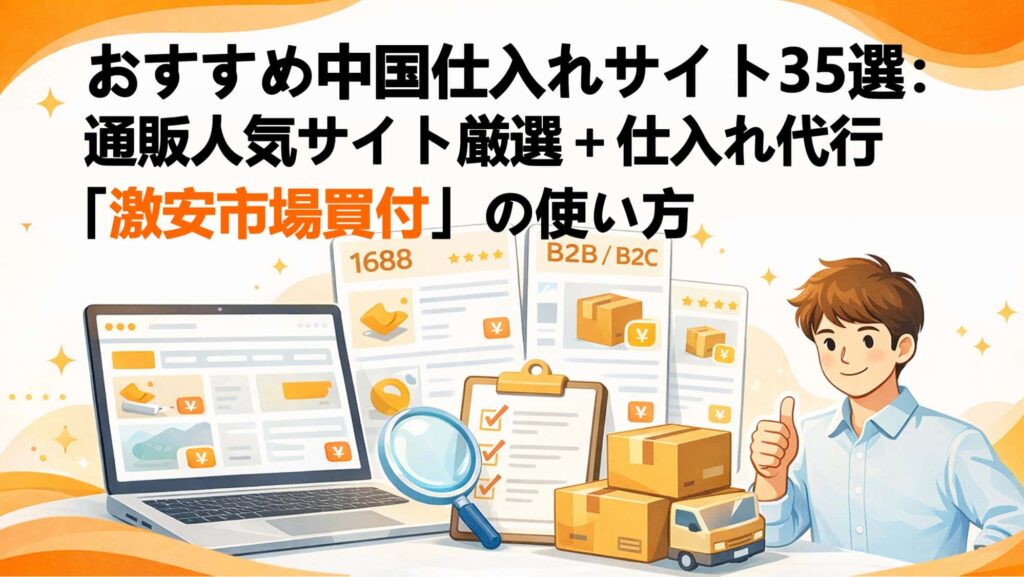 おすすめ中国仕入れサイト35選：通販人気サイト厳選＋仕入れ代行「激安市場買付」の使い方