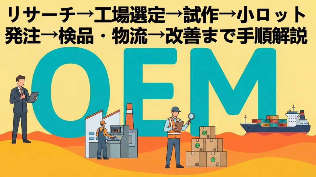 中国輸入OEMの成功法｜リサーチ→工場選定→試作→小ロット発注→検品・物流→改善まで手順解説