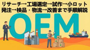 中国輸入OEMの成功法｜リサーチ→工場選定→試作→小ロット発注→検品・物流→改善まで手順解説