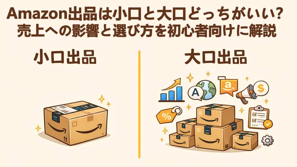 Amazon出品は小口と大口どっちがいい?売上への影響と選び方を初心者向けに解説